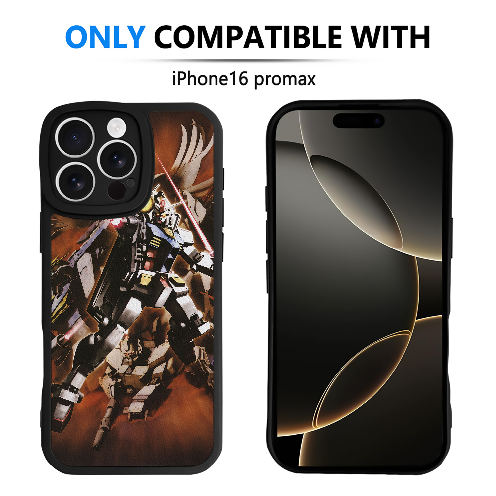 （画像用） 機動戦士ガンダム Mobile Suit Gundam 【iPhone 16シリーズ対応】シリコンスマホケース（レザー調） 材質：シリコン